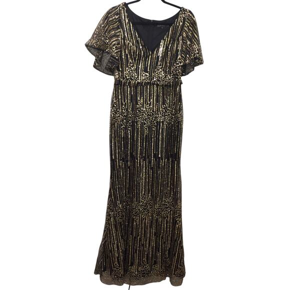 Ever Pretty Dresses & Skirts - Ever Pretty Black & Gold Sequin Gown - Size L